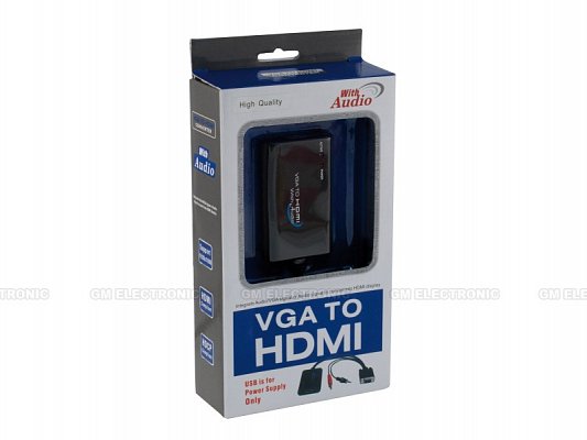 Elektronický převodník VGA+audio na HDMI (khcon-04)
