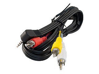 PremiumCord Kabel Cinch (M) 3x - Jack 3,5 (M) 4-pólový