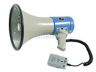 Ruční megafon 25W se sirénou a externím mikrofonem. (MP25SFM)