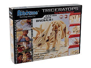 Dřevěná robotická stavebnice ROBOTIME TRICERATOPS D400