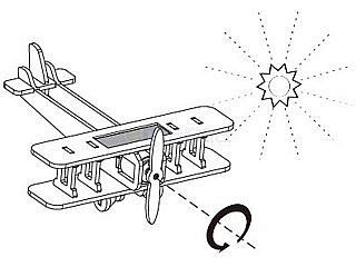 Dřevěná robotická stavebnice ROBOTIME Solární letadlo - Dvojplošník P220