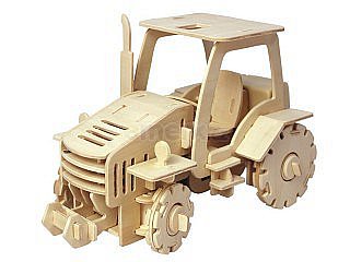 Dřevěná robotická stavebnice ROBOTIME Traktor na dálkové ovládání V420