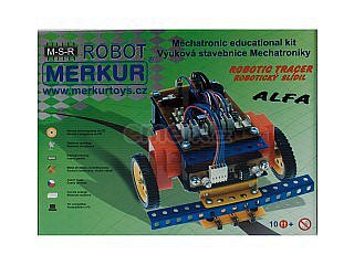 Základní stavebnice Robotu  Alfa II RC - Atmel je konstruována jako základní stavebnice robota pro získávání základních principů při konstrukci robotických modelů. (Robotický Slídil Alfa RC)