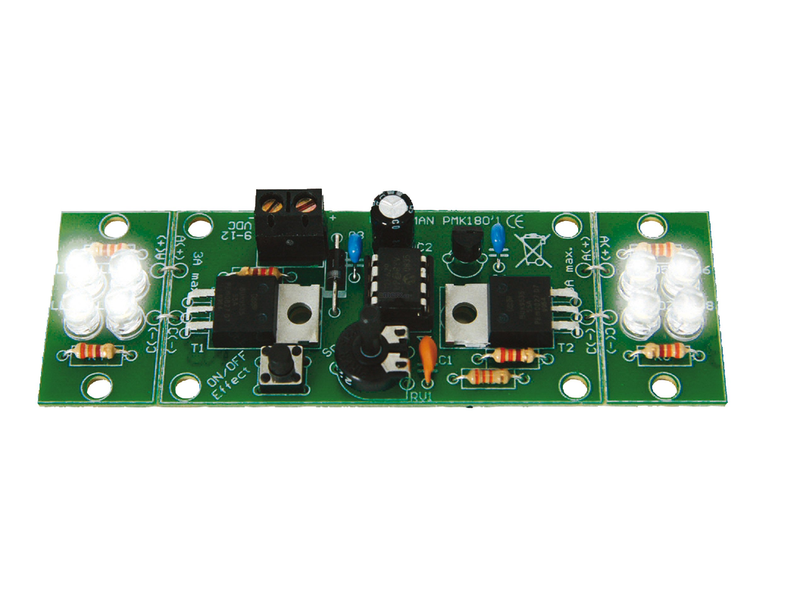 Stavebnice - Výkonný 2-kanálový LED blikač MK180 (MK180)
