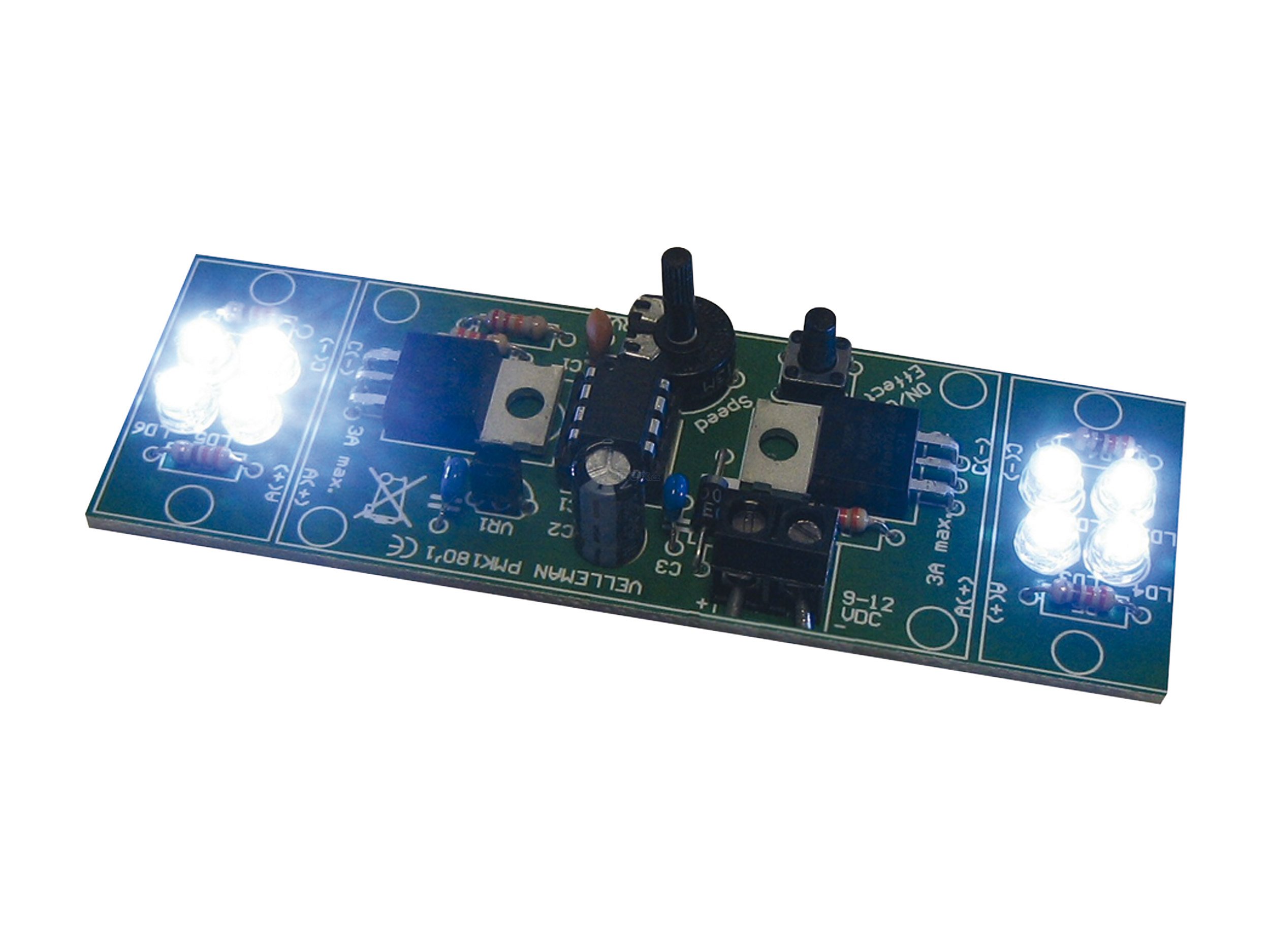 Stavebnice - Výkonný 2-kanálový LED blikač MK180 (MK180)
