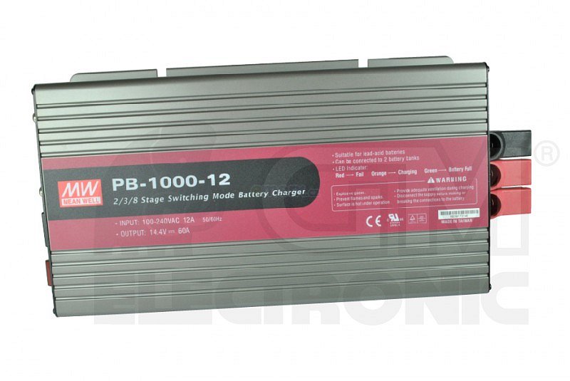 Napětí akumulátoru 12V, nabíjecí proud 60A (PB-1000-12)
