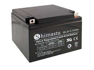 Olověný akumulátor Shimastu GEL 26-12, 12V 26Ah