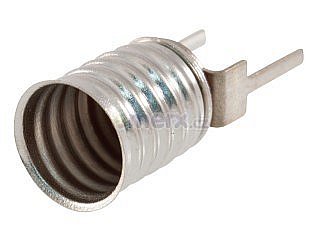Objímka na žárovky E10 s vývody do DPS rozteč 10mm (E10 lamp socket with pins)