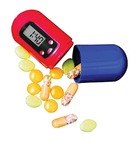 Zásobník na léky s časovačem a alarmem PB01