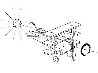 Dřevěná robotická stavebnice ROBOTIME Solární letadlo - Trojplošník P250
