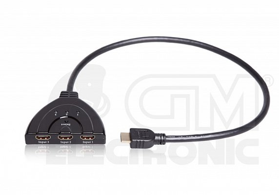 HDMI přepínač 3 x1 s kabelem (PET0301D)