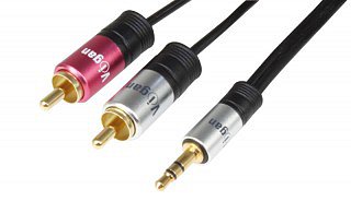 Kabel Jack 3,5mm (M) - 2xRCA Cinch (M), 1m VIGAN