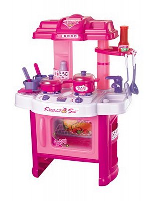 Dětská kuchyňka G21 s příslušenstvím růžová