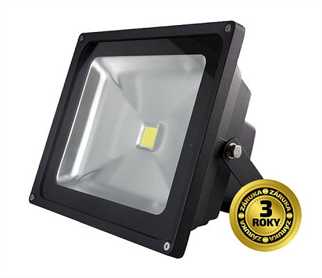 LED venkovní reflektor, 50W, 3500lm, AC 230V, černá