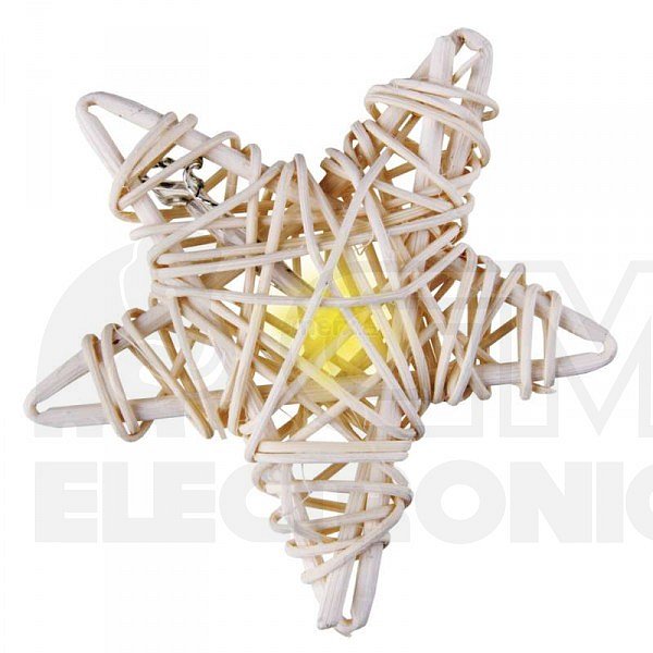 Dekorace do okna Vánoční hvězda 16 LED XMAS STAR 3M (ZY1403)