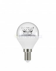 LED žárovka E14, 5,9W, 230VAC, teplá bílá 2700K, kulatá, čirá, 470lm LZV-013 (LZV-013)