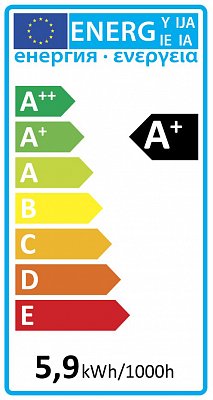 LED žárovka E14, 5,9W, 230VAC, teplá bílá 2700K, kulatá, čirá, 470lm LZV-013 (LZV-013)