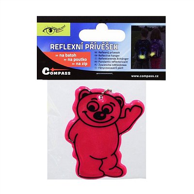 Reflexní přívěšek BEAR - fialový