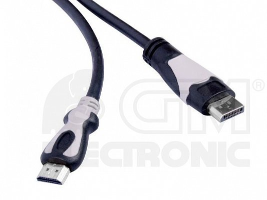 Propojovací kabel DisplayPort - HDMI A M/M, 5m - bílý (kportadk01-05)
