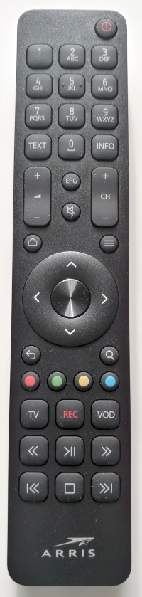 Arris VIP4302 original IR remote control with transmitting diode