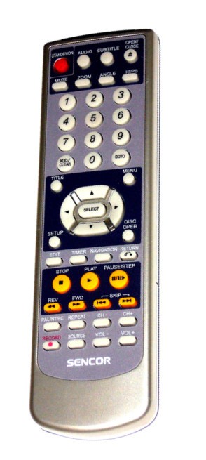 Sencor SDR1501, SDR-1501 náhradní dálkový ovladač jiného vzhledu.