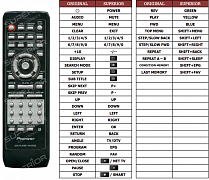 Pioneer DVD VXX2914, CUDV008, VXX2702 náhradní dálkový ovladač jiného vzhledu