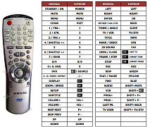 Samsung DVD náhradní dálkový ovladač jiného vzhledu AH6450327A, AH6450361A