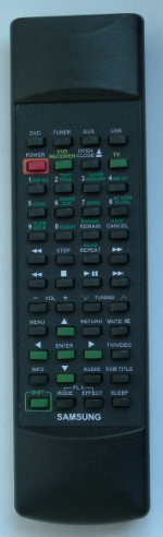 Samsung AH59-01662Q náhradní dálkový ovladač. Stejný popis tlačítek jako originál.