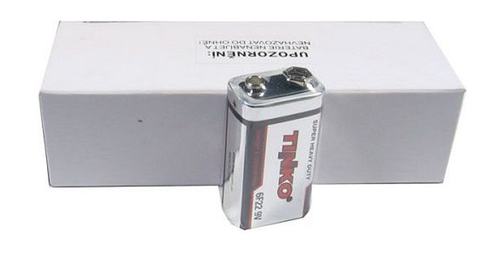 Baterie 6F22 (9V) Zn-Cl TINKO balení 10ks