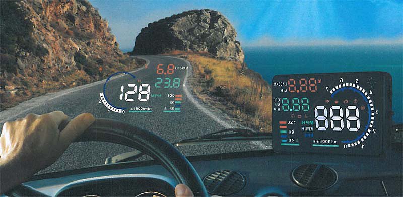Monitor do auta s HUD projekčním displejem 5,5"