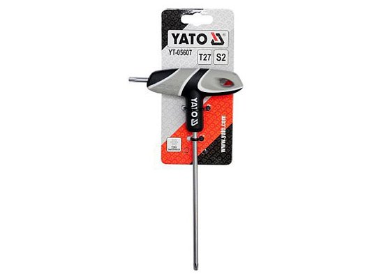 Šroubovák T TORX T27 s otvorem  YATO YT-05607