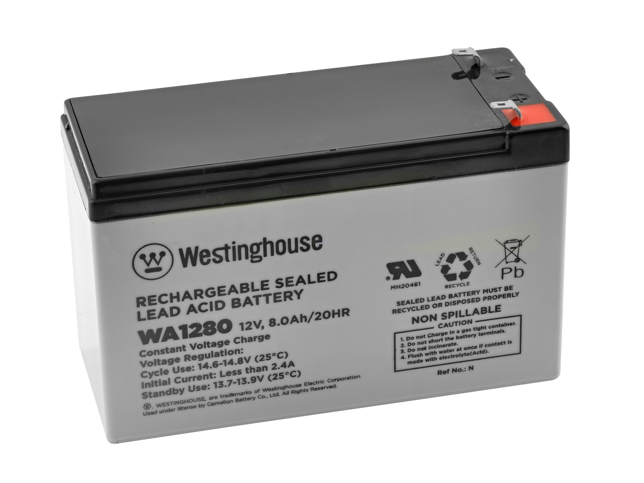 Olověný akumulátor Westinghouse WA1280 12V/8Ah F2 (WA1280/F2)