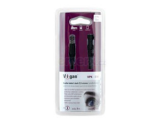 Prodlužovací kabel Jack 3,5mm(M)/Jack 3,5mm(F), 1m VIGAN