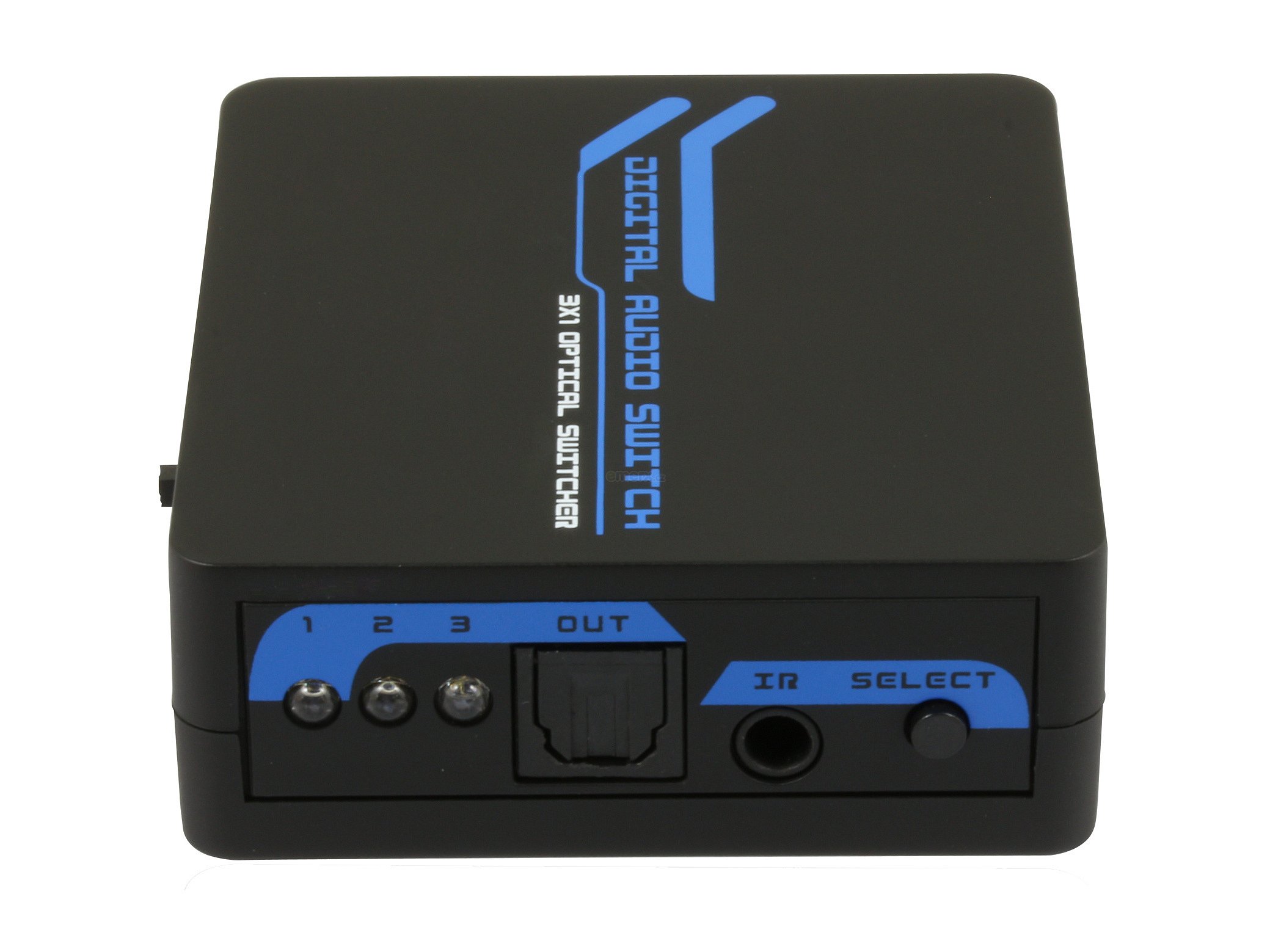 Elektronický převodník SPDIF/TOSLINK Digital Optical Audio 3×1 přepínač s IR (APET0301T)