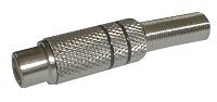 Zdířka CINCH kabel kov nikl černá