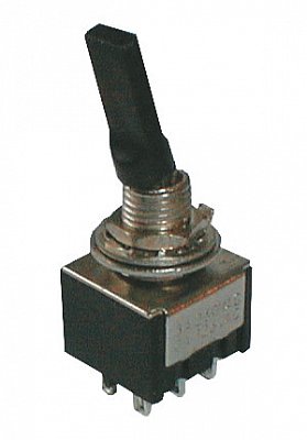 Přepínač páčkový 2pol./6pin ON-ON plastic