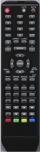 ECG 22LHD63DVB-T originální dálkový ovladač - pouze pro modely s ovladačem na obrázku.