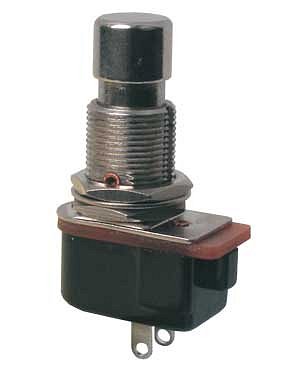 Přepínač tlačítko kul.ON-(OFF) 12V kov