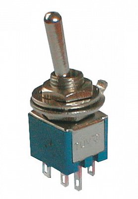 Přepínač páčkový 2pol./6pin ON-ON mini