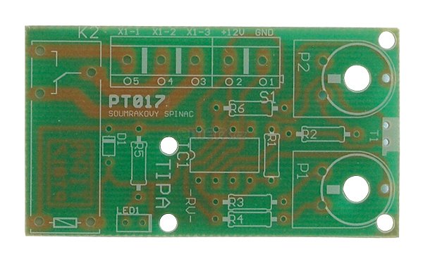Plošný spoj PT017 Soumrakový spínač s relé 230V/8A