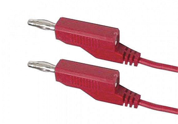 Propojovací kabel 0,35mm2/ 1m s banánky červený