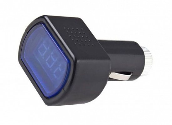 Voltmetr do auta, rozsah 8-30V, montáž do autozdířky