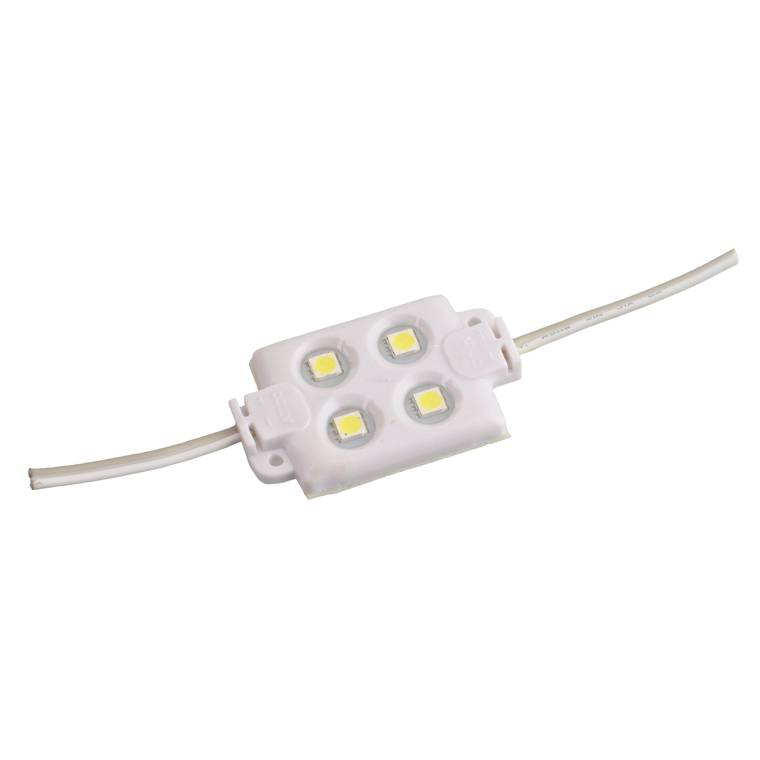 LED modul vodotěsný 4x LED, teplá bílá, 55x33mm, IP65 (SEM-S25WW)