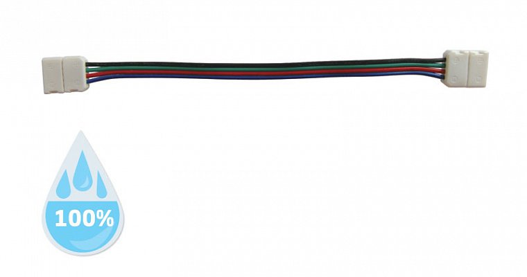 Spojka nepájivá pro RGB LED pásky 5050 30,60LED/m o šířce 10mm s vodičem, voděodolný IP68