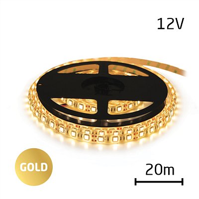 LED pásek 12V 2835 120LED/m IP20 max. 12W/m gold (cívka 20m)