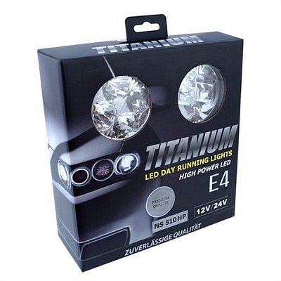 Světla pro denní svícení 4 HIGH POWER LED 12V/24V (kulatá 70 mm)