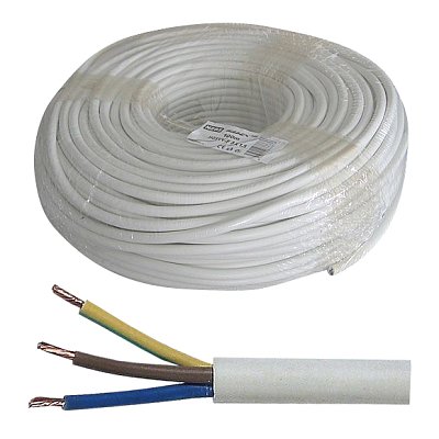 Kabel 3x1mm2 kulatý 230V H05VV-F (CYSY), balení 100m