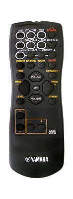 The Yamaha RAV22 original remote control has been replaced by the RAV309