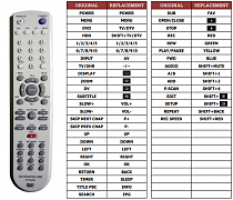 Daewoo DV-500ES, DV-700S náhradní dálkový ovladač jiného vzhledu.