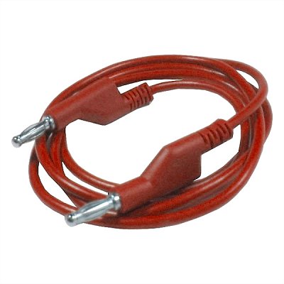 Propojovací kabel 1mm2/ 1m s banánky červený